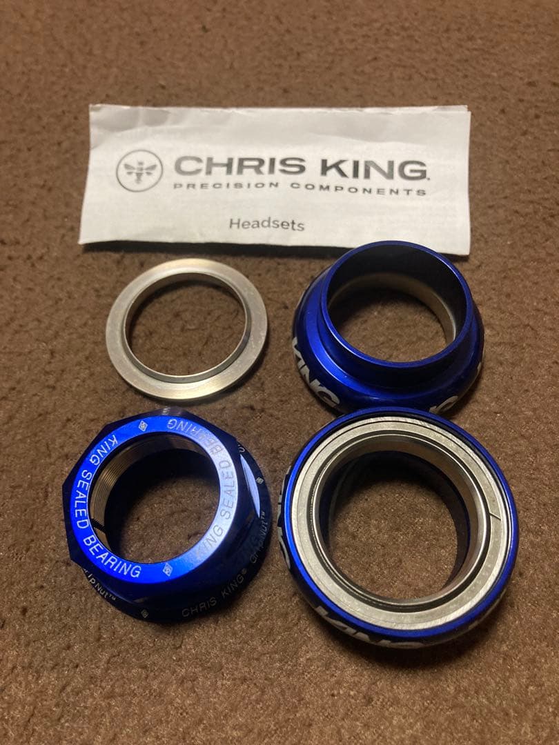 ヘッドセット ブロンプトンに！クリスキングGripNut 1-1/8\" ネイビー