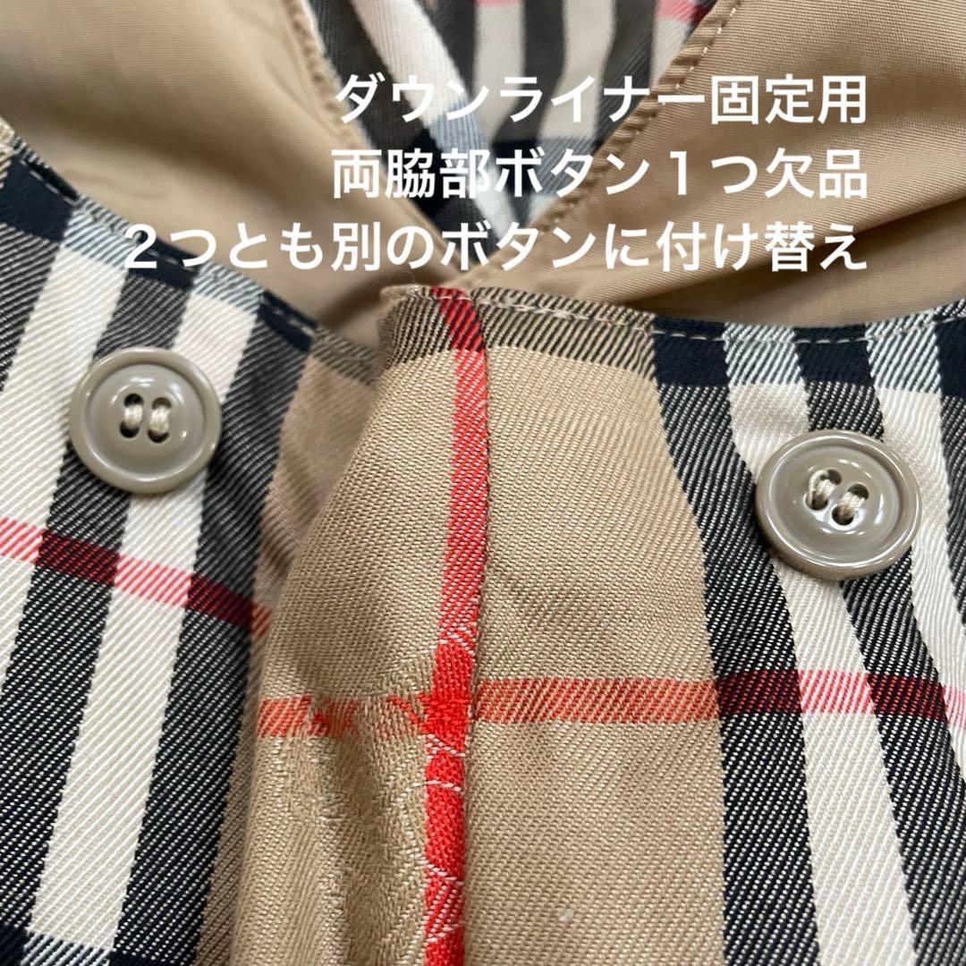 美品✨バーバリー ダウンライナー付モッズコート L ノバチェック C-TK83