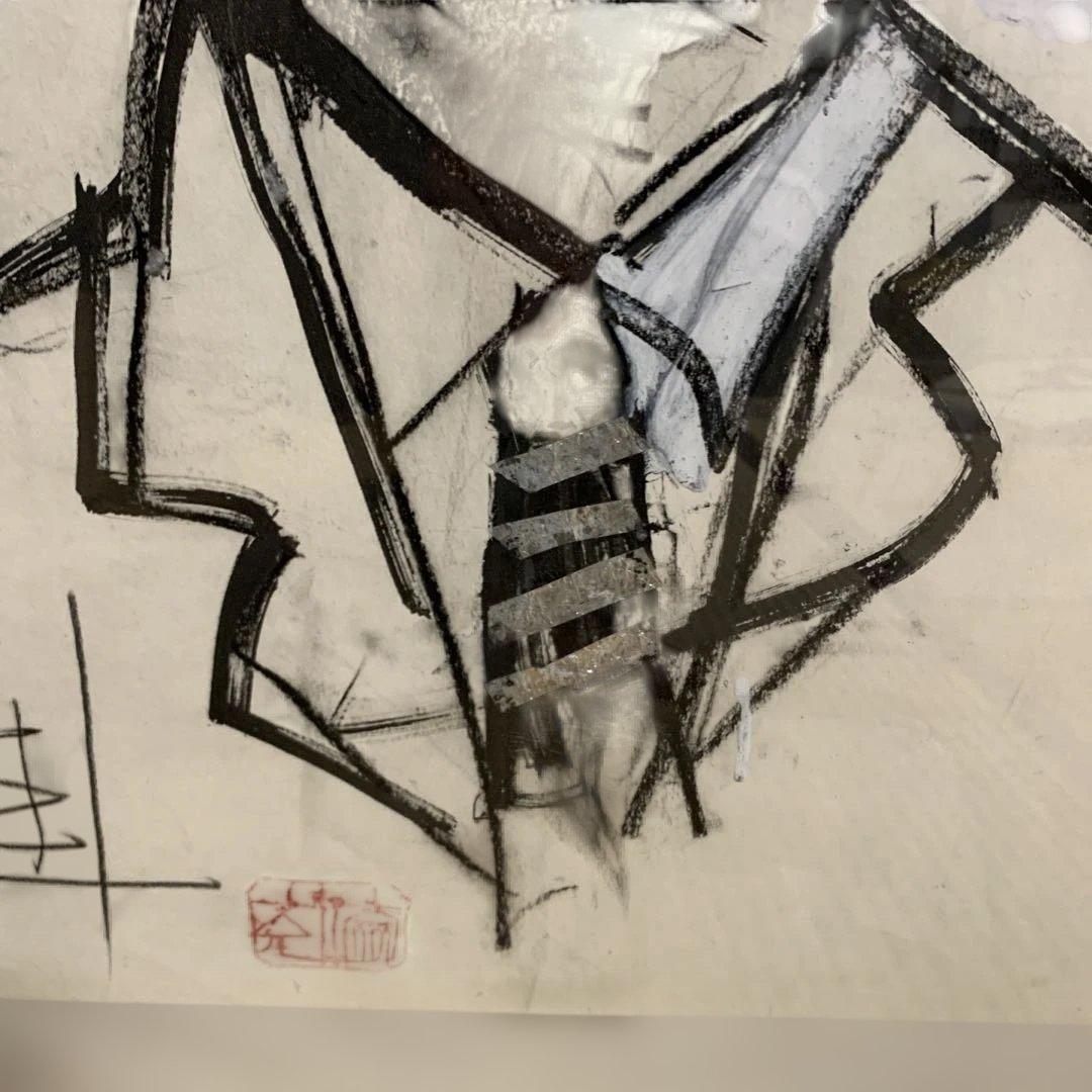 原画　サントリー広告デッサン　須田剋太