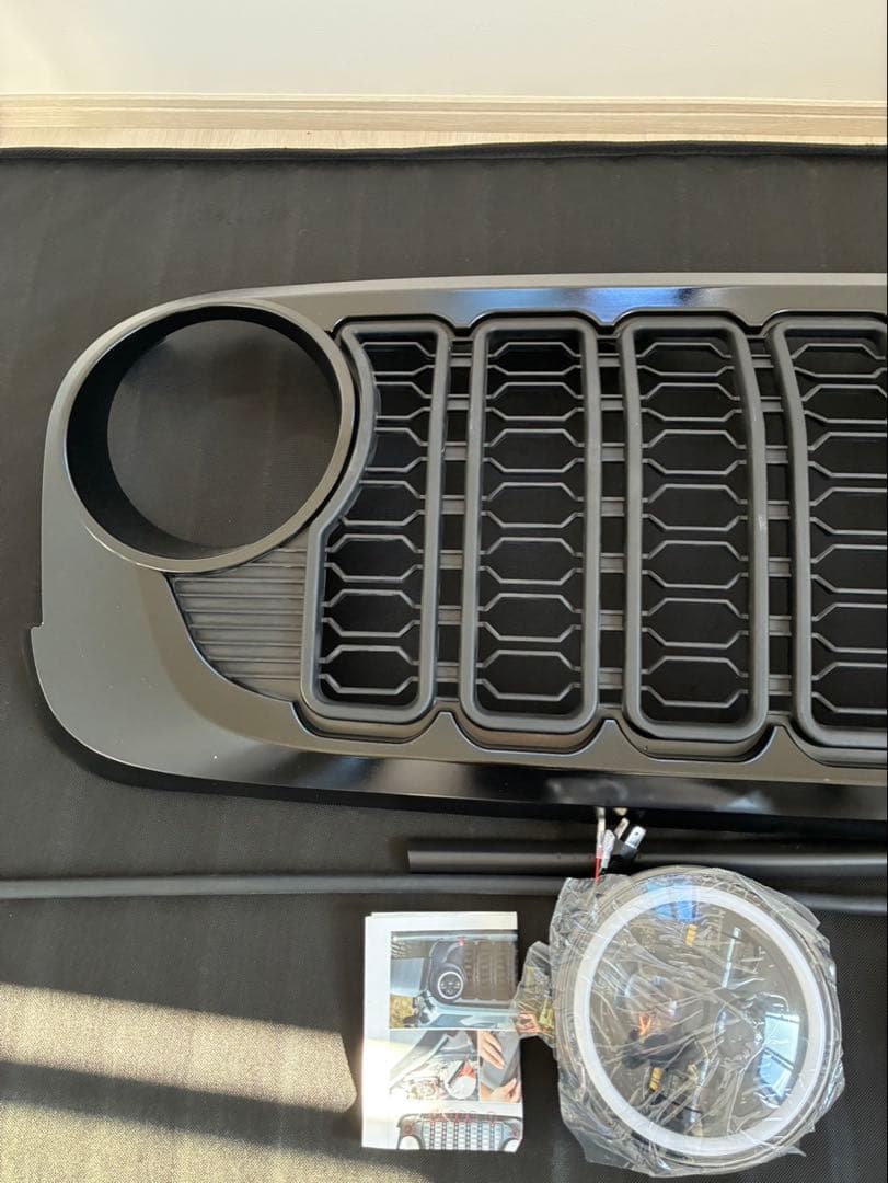 JKラングラー用　 JLルック　イカリングライトセット　ブラック塗装済み