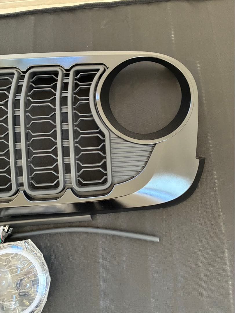 JKラングラー用　 JLルック　イカリングライトセット　ブラック塗装済み