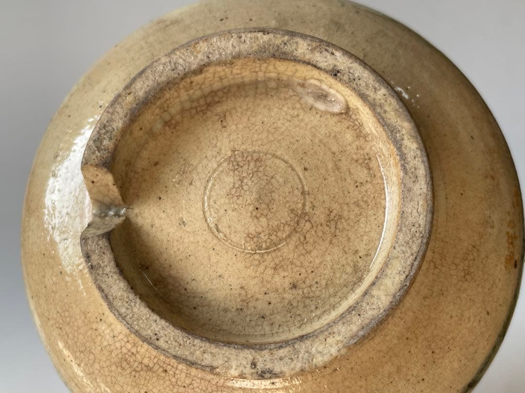 骨董　アンティーク　松竹梅　筒茶碗　鉄絵　京焼　志賀焼　仁清　箱付き