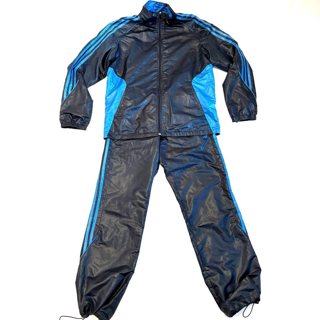 adidas アディダス clima365 トラックスーツ セットアップ黒青 L