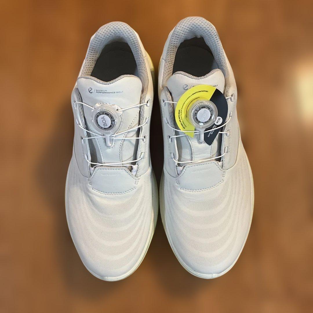 カズちゃんさん専用。ECCO ゴルフシューズ BOAフィット ホワイト