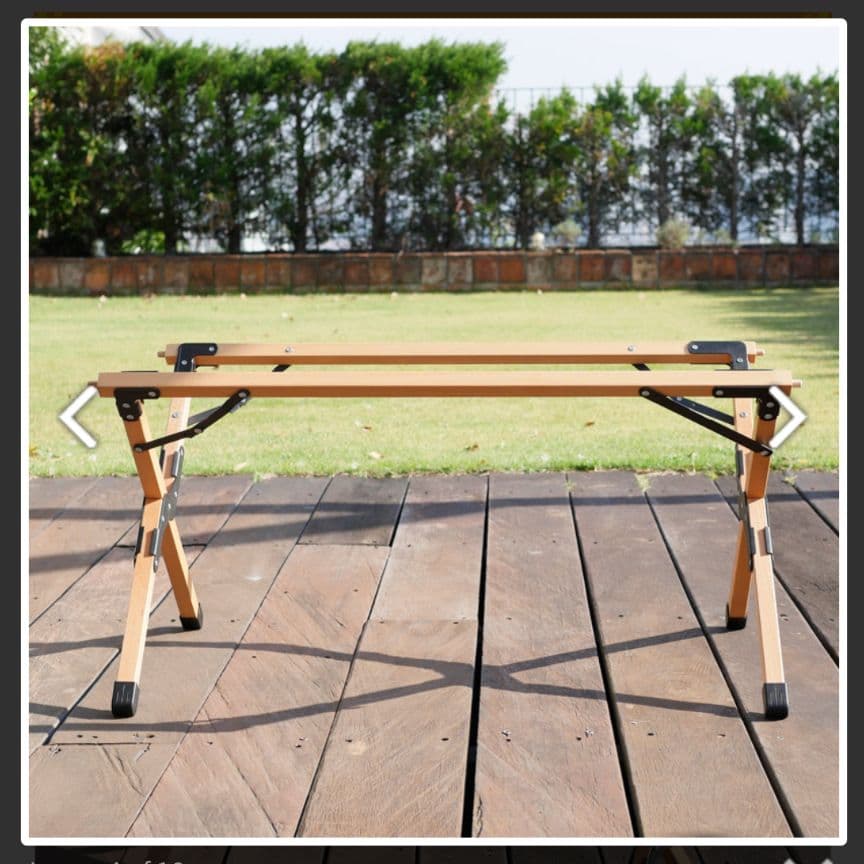 木製アウトドアテーブル 折りたたみ式　シャスタ　フォールディングテーブル