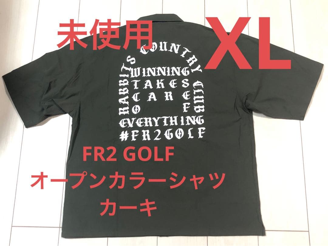 【未使用XL】FR2GOLF 半袖　オープンカラーシャツ　カーキ