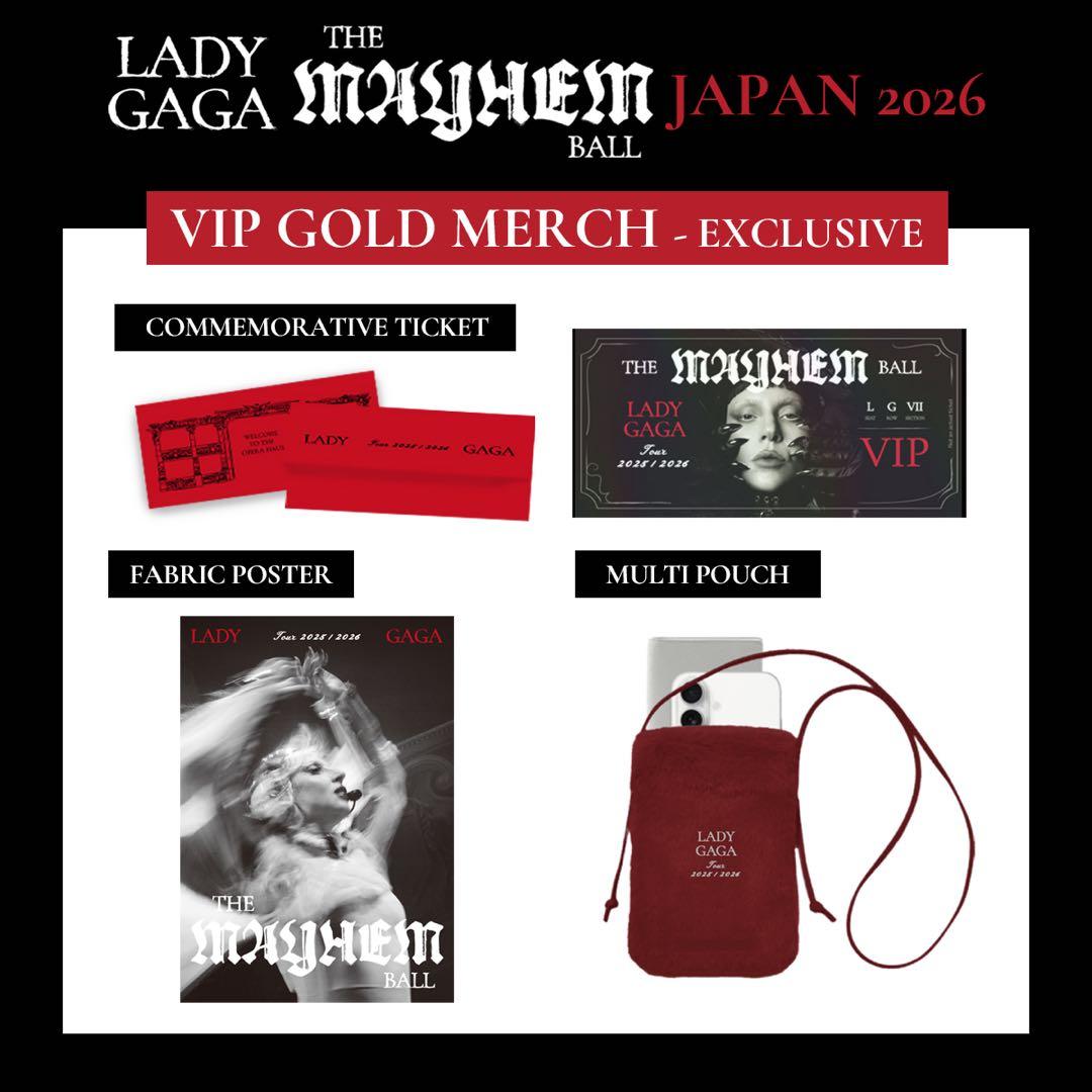 Lady Gaga VIP GOLDグッズ　フルセット