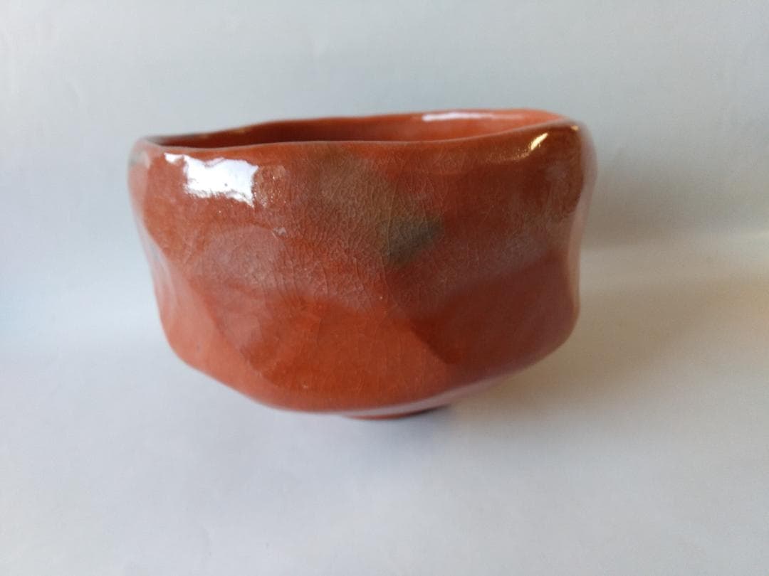 楽焼 佐々木松楽 作 赤楽茶碗 東福寺 西部文浄 書付 銘『清友』抹茶碗 新品