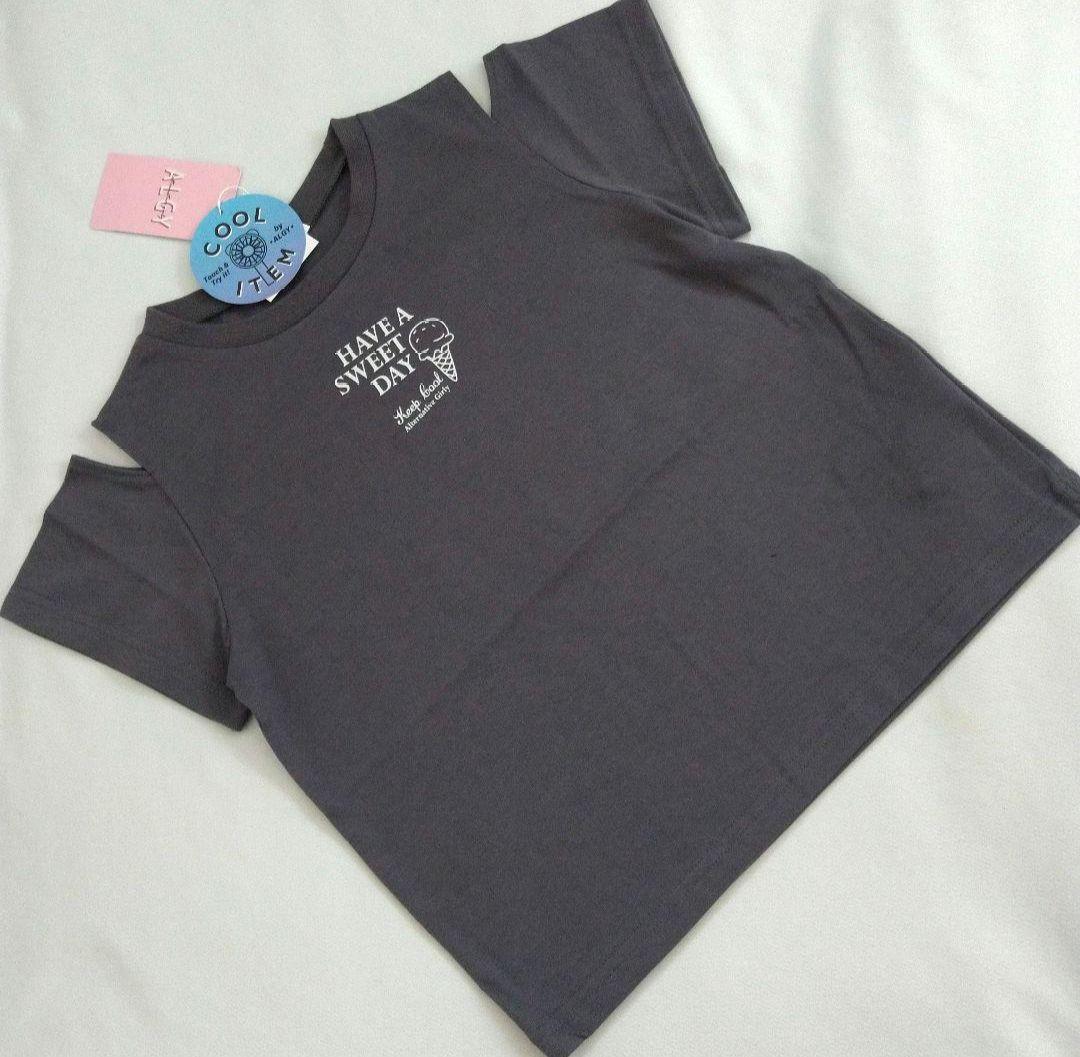 メル19034★新品 ピンクラテ★シアーTシャツコ－デセット 130