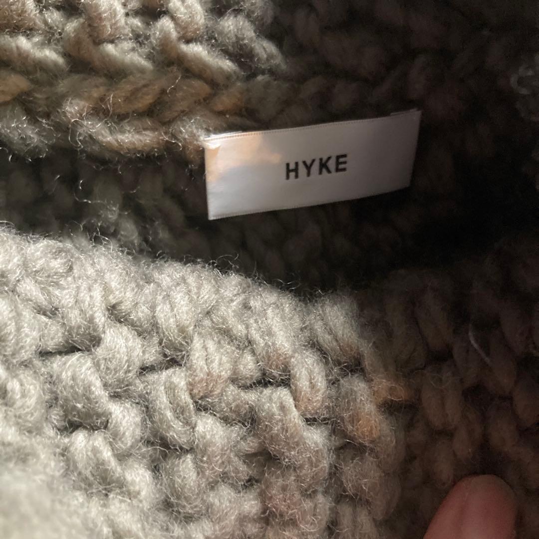 morimon　HYKE ケーブル編み ニットネックウォーマ