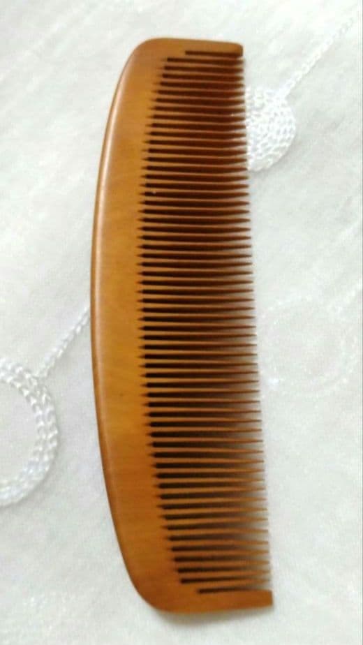 【未使用】本つげ櫛　お六ぐし　13cm