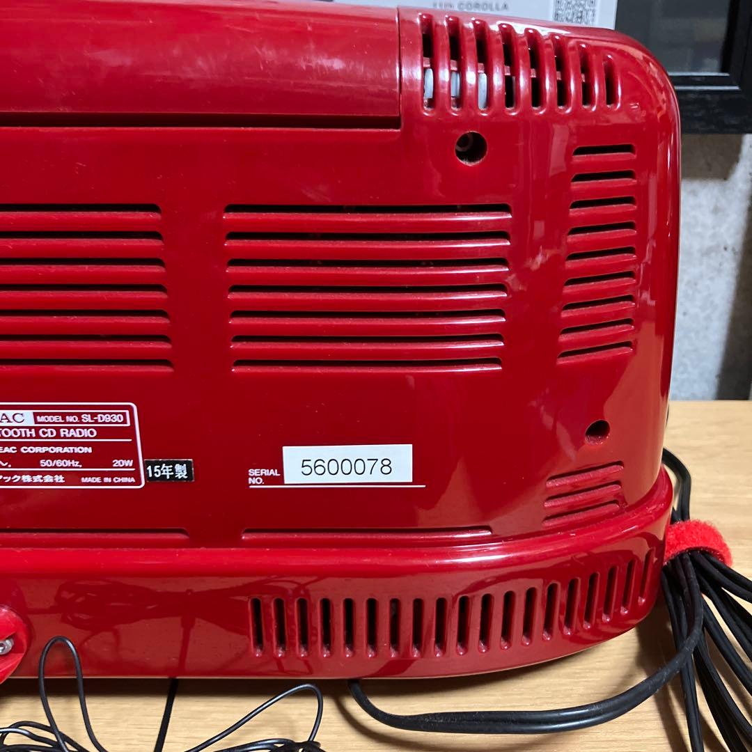 TEAC SL-D930 CDプレーヤーラジオ　赤　レトロタイプ