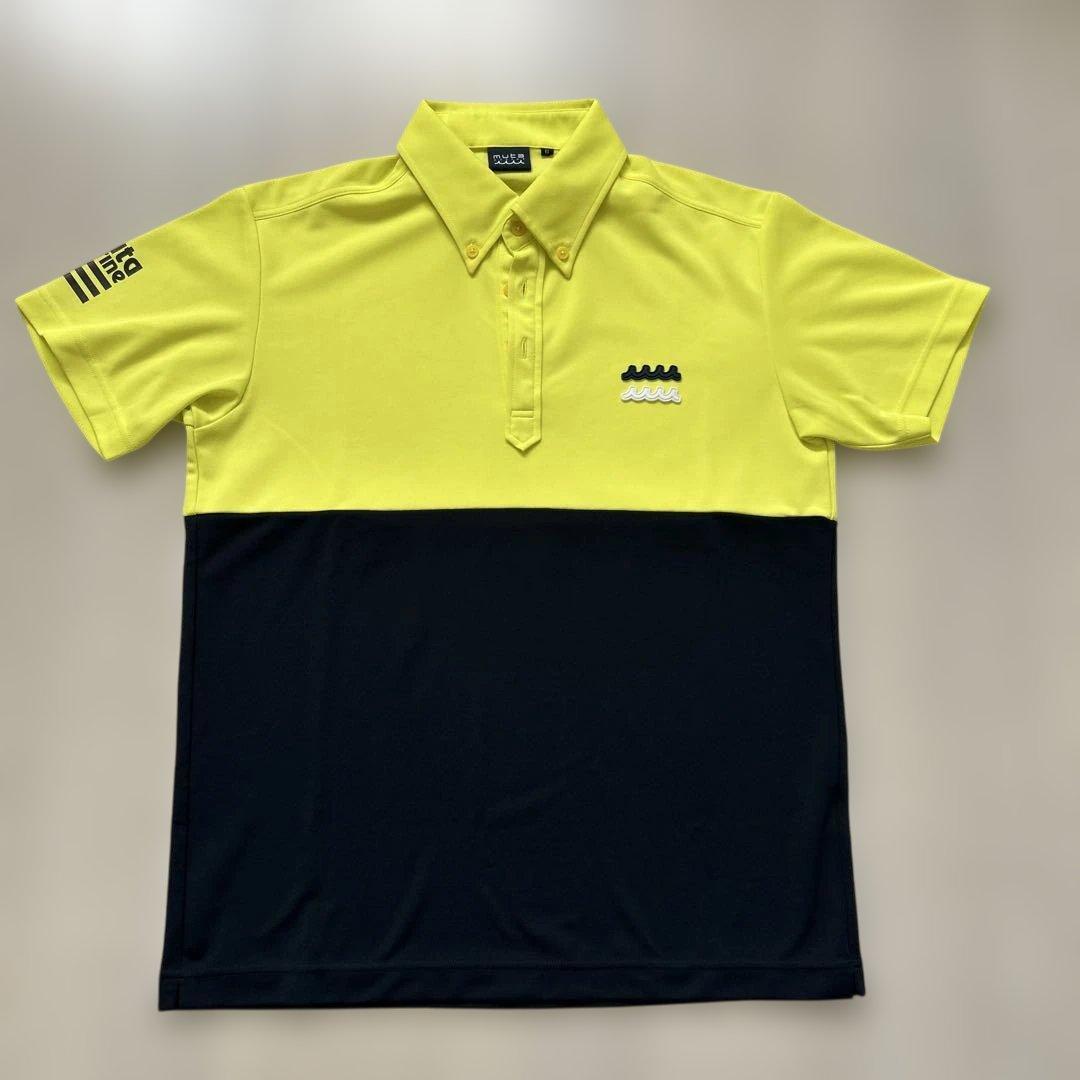 MUTA MARINE ポロシャツ イエロー ネイビー