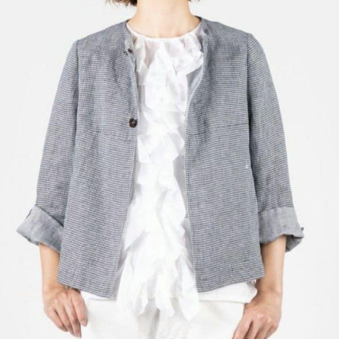 45R リネンのツイードジャケット　45rpm