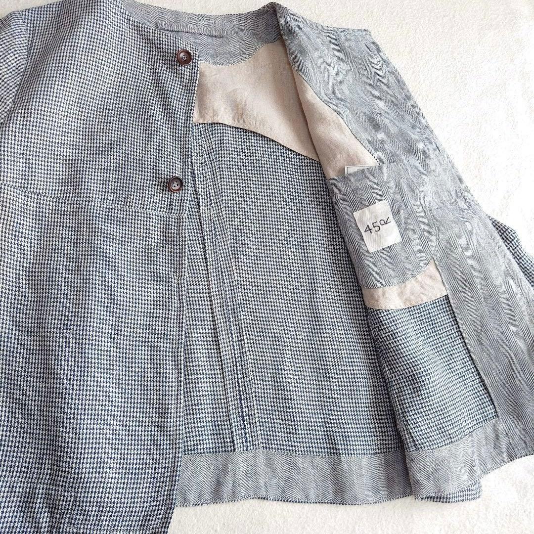 45R リネンのツイードジャケット　45rpm