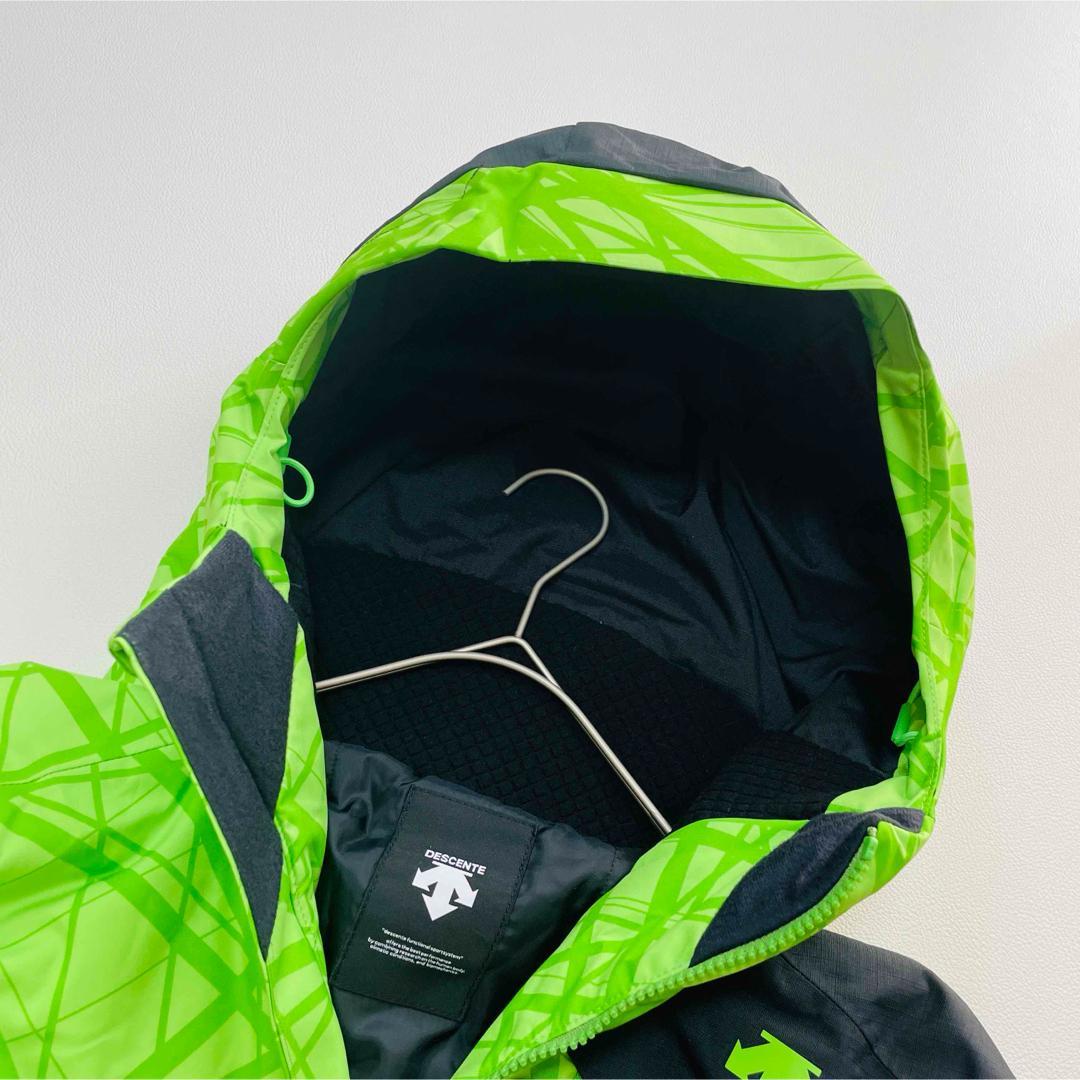 6649【美品】デサント　中綿スキージャケット　メンズ　グリーン　バイカラー