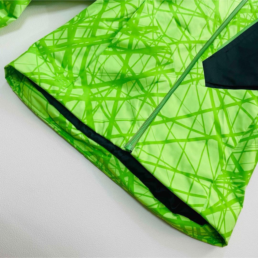 6649【美品】デサント　中綿スキージャケット　メンズ　グリーン　バイカラー