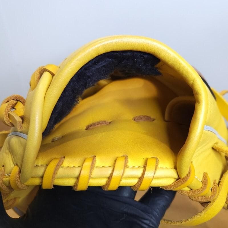 アシックス ディーグロウ 限定カラー ヨコ型 良品 投手用 軟式グローブ