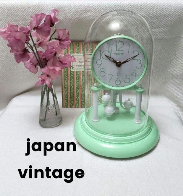 美品 ジャパンヴィンテージ 置時計 日本製 マスタークォーツ 未使用品 当時物