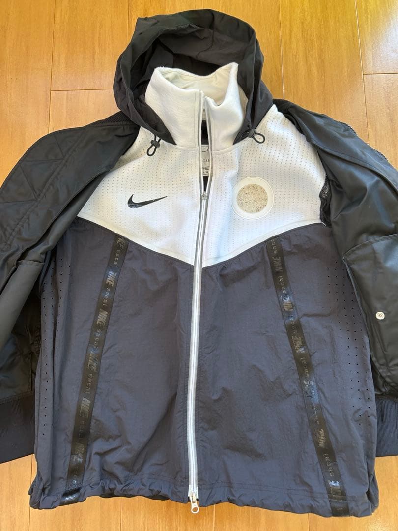 sacai×Nike Layered jacket MA-1 BLK L