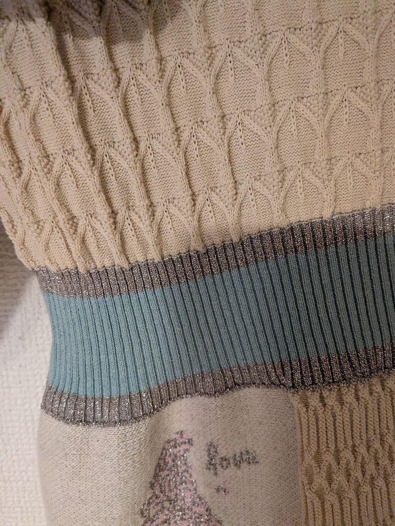 週末値下げ！縷縷夢兎ルルムウ　ラメニットワンピース　花柄