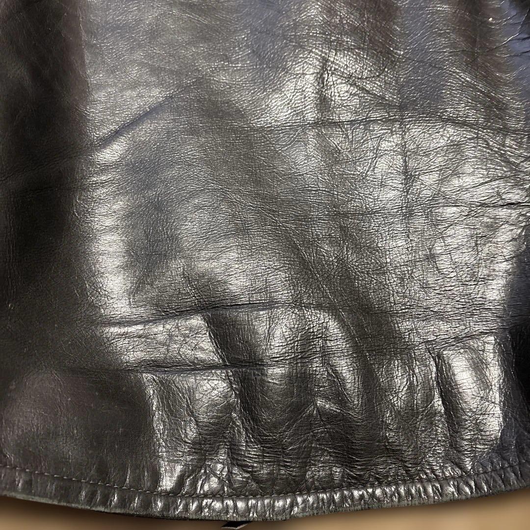 カ*シ様 ジャンク品　36inch ウエストライド　レザーベスト