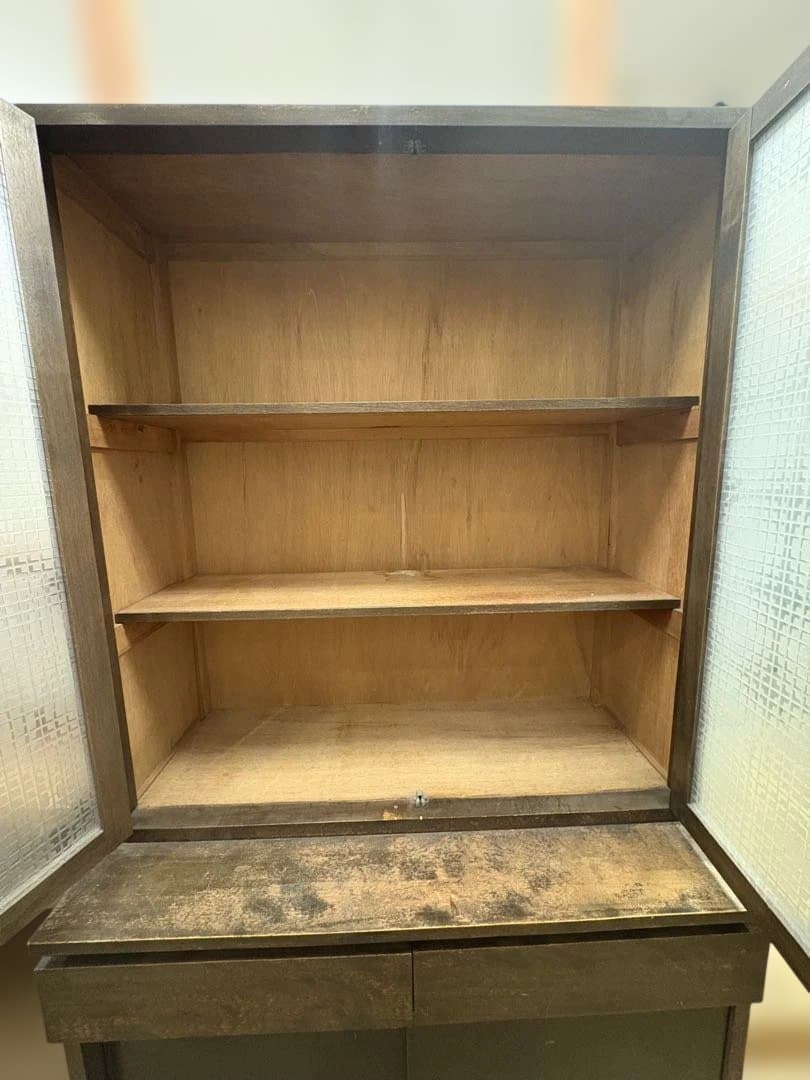 水屋　キャビネット　木製　アンティーク　古道具