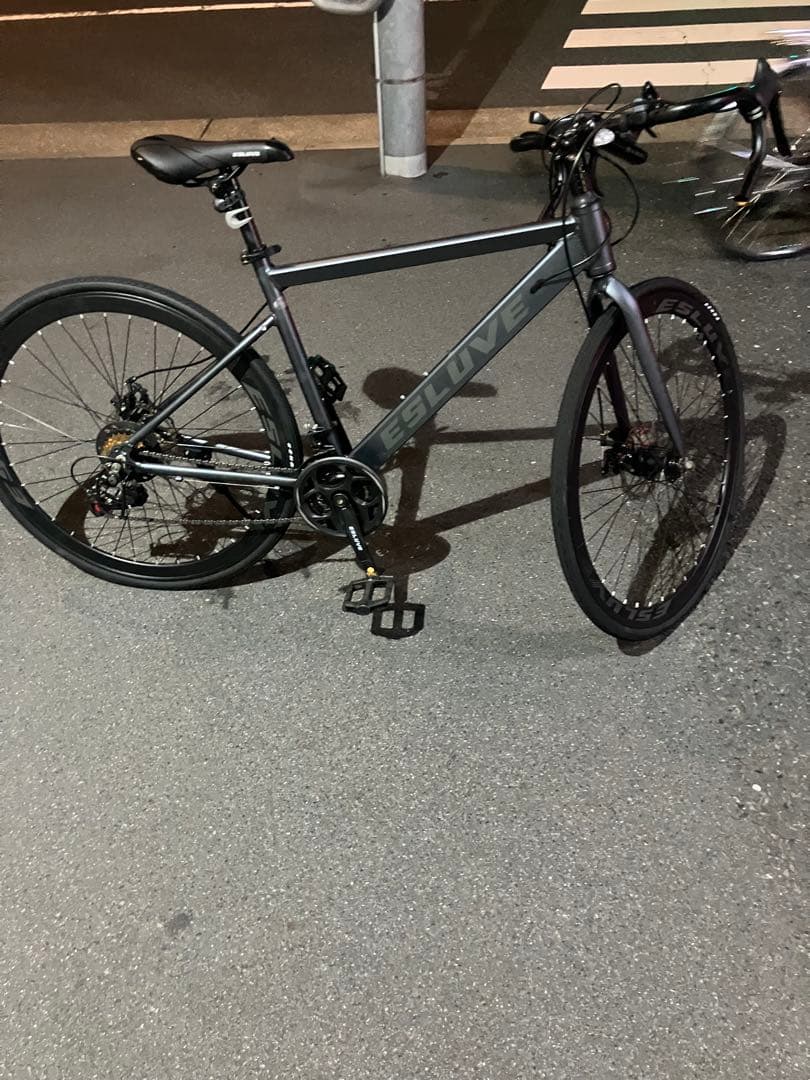 「(あさらーめん)」ESLUVEクロスバイクブラック