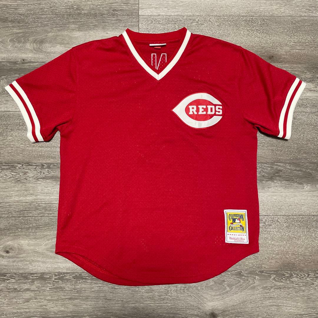 極美品 Mitchell & Ness REDS 5 BENCH Jersey