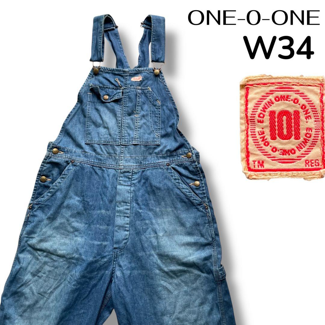 ONE-0-ONE ローバック デニム オーバーオール size 34