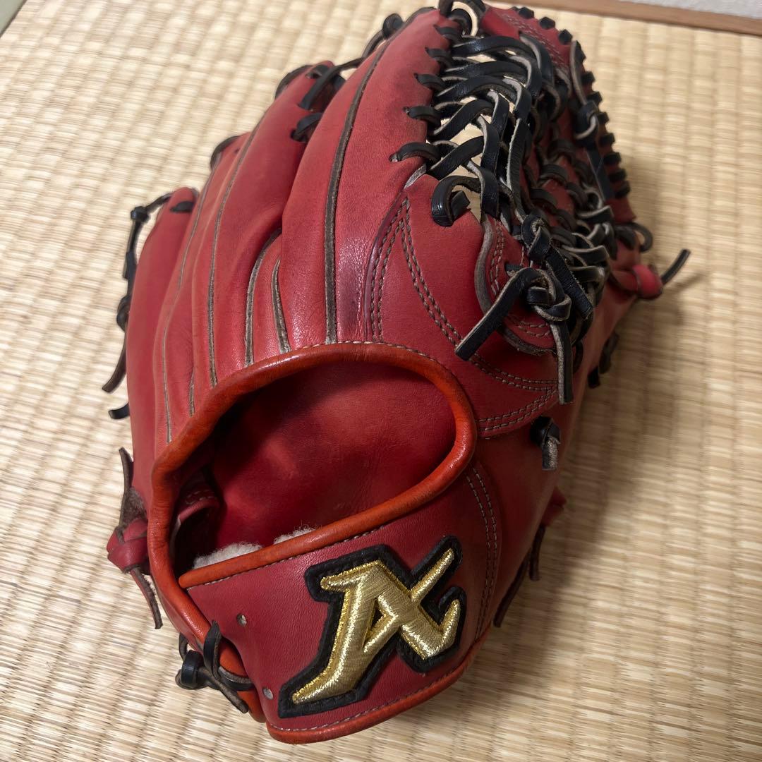 ※値下げ※ ATOMS 赤 硬式野球グローブ 外野右投げ用