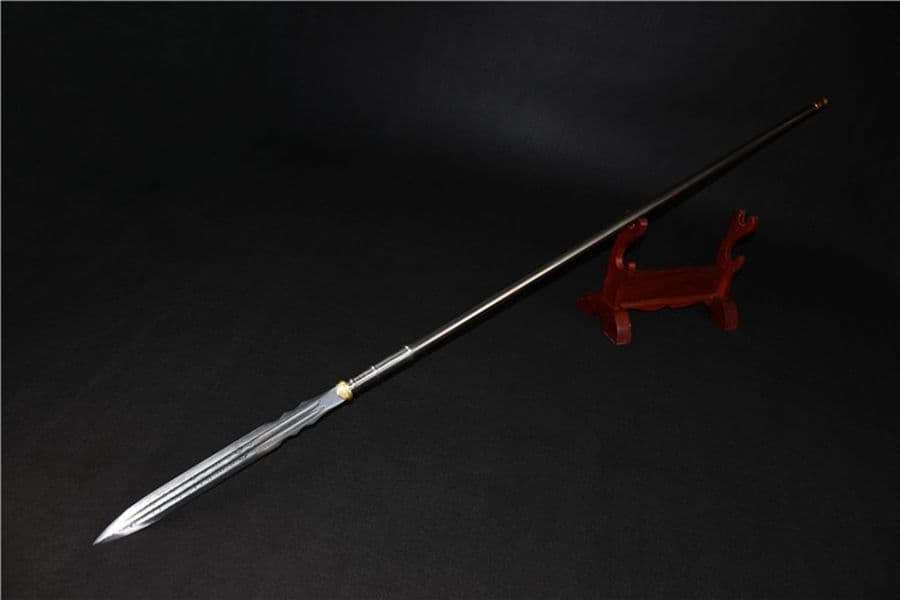 模様入り大鵬槍 古兵器   武具　刀装具　日本刀　模造刀   居合刀 長尺