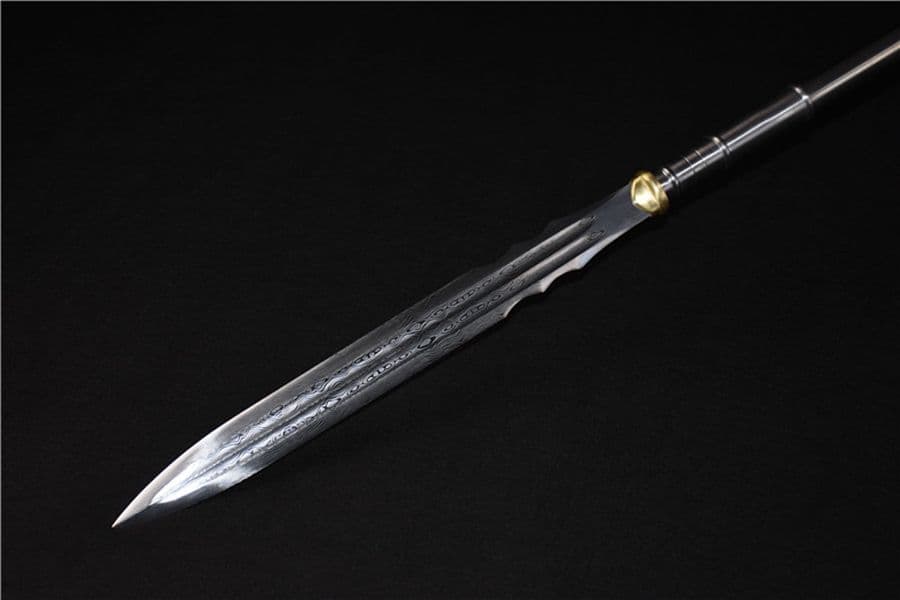 模様入り大鵬槍 古兵器   武具　刀装具　日本刀　模造刀   居合刀 長尺