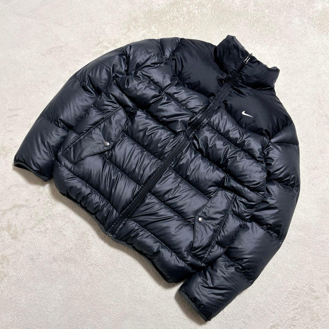 未使用級 OLD NIKE リバーシブル ダウンジャケット L ダークグレー 黒