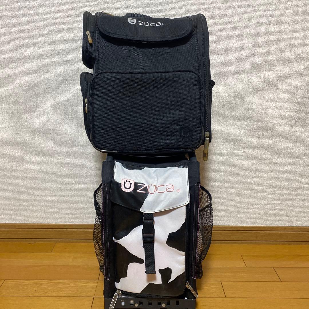 金欠緊急値下げ　ZÜCA キャリーカート 黒・白 牛柄　ビジネスバックセット