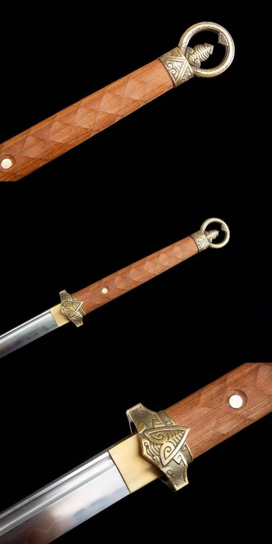 神闕環首焼刃唐刀-T 10焼刃 古兵器 武具　刀装具　日本刀　模造刀 居合刀