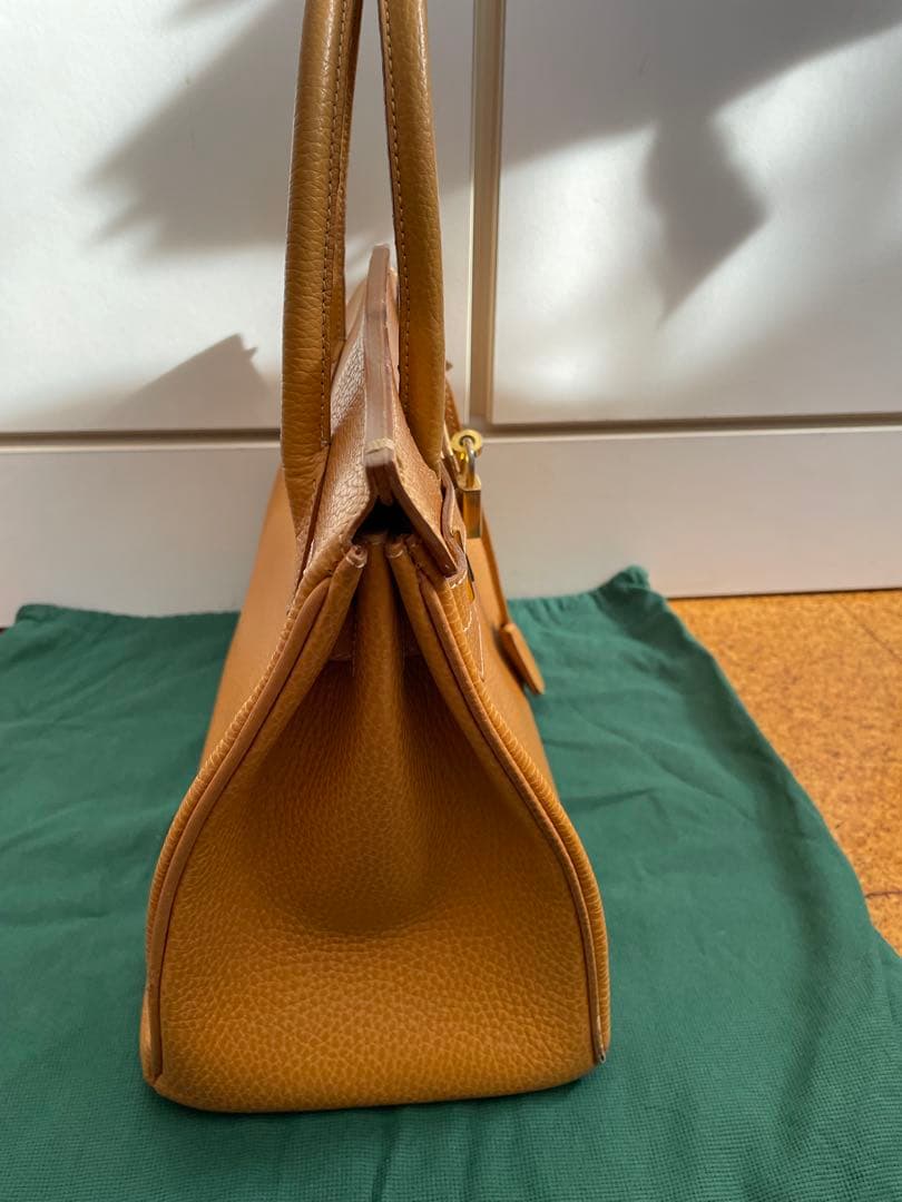 HIGH-CLASS ブラウンレザー ハンドバッグ