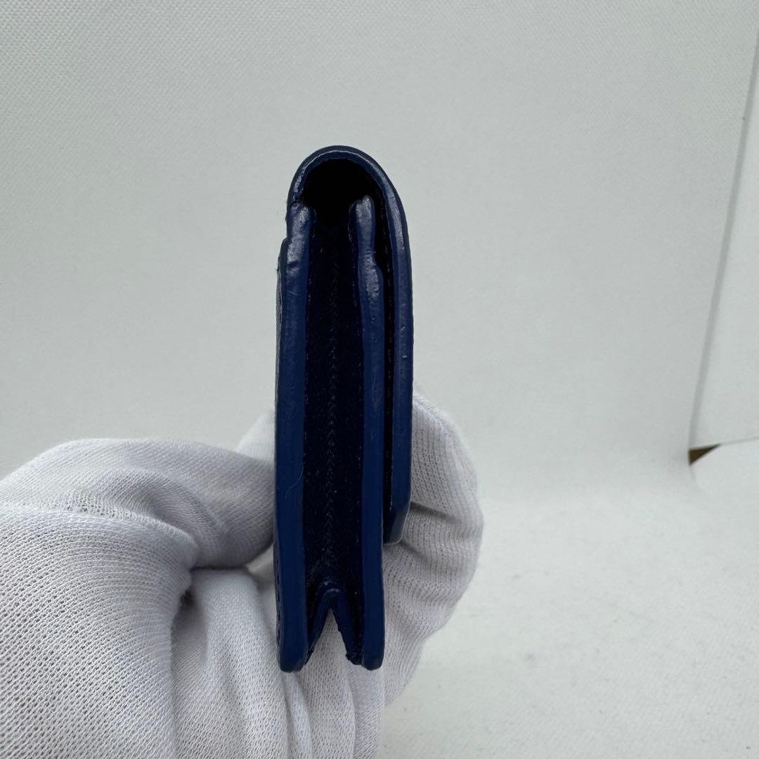 PRADA ネイビー 名刺入れ サフィアーノレザー