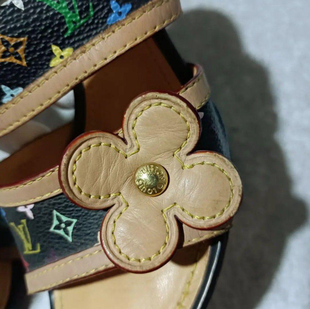定価約28万 レア【LOUIS VUITTON ヴィトン】マルチカラー サンダル