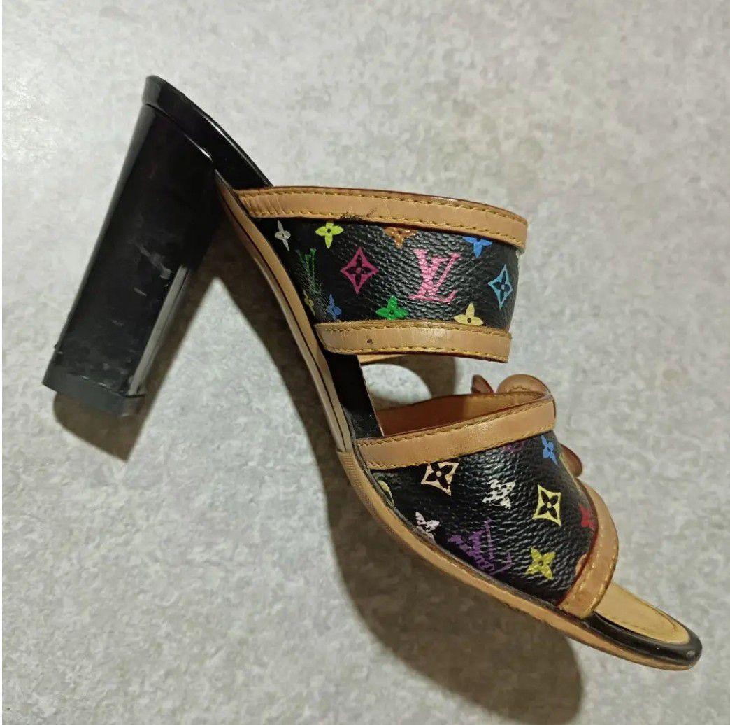 定価約28万 レア【LOUIS VUITTON ヴィトン】マルチカラー サンダル