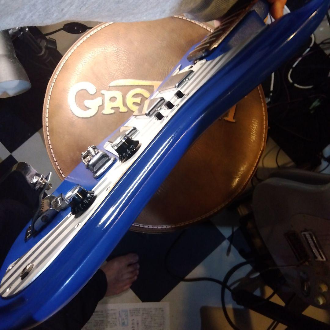 エレキギター 青 3ピックアップ 。 TEISCOビザールギター...