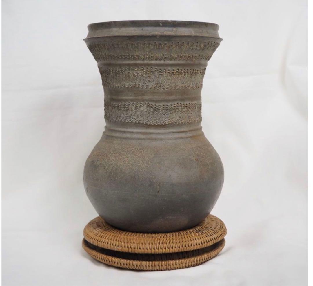 送料無料　5世紀末～6世紀　須恵器壺　自然釉あり　発掘品 出土品 須恵器