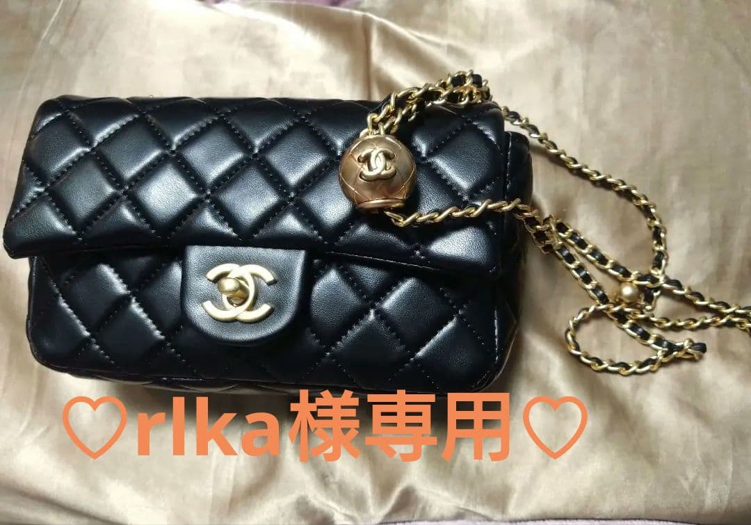 CHANEL ♡黒 レザー キルティング バッグ♡