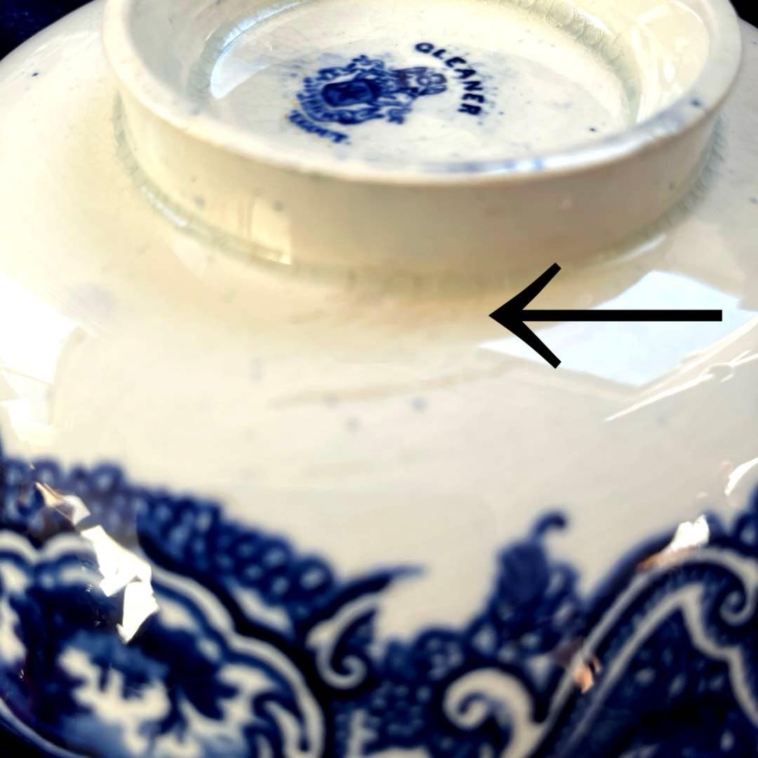 阿蘭陀焼 デルフト ペトルス・レグー窯 銅版転写 どんぶり皿　　鉢アンティーク