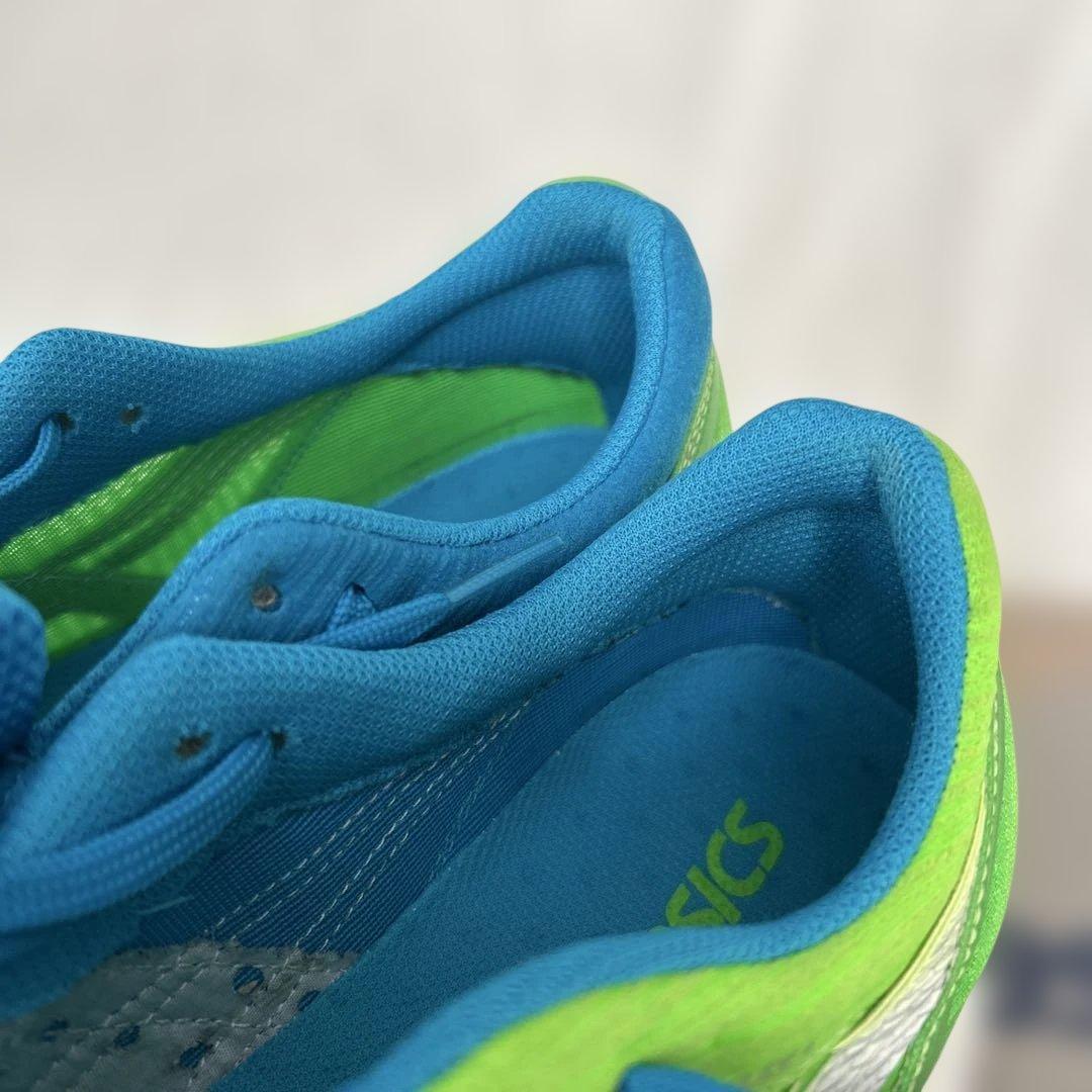 asics ランニングシューズ 4-wide 27.5cm 緑／青