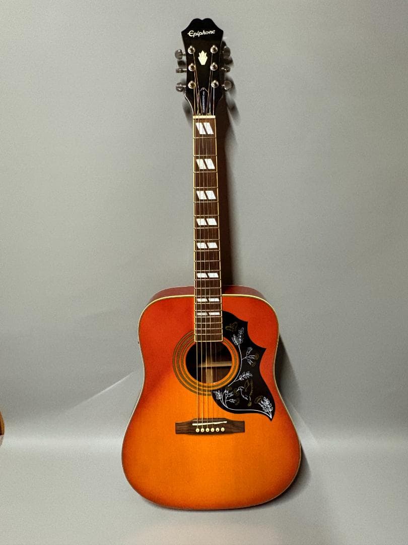 ★超極上単板トップ！エピフォン・ハミングバード プロ！超ジャキ激鳴・超美品★