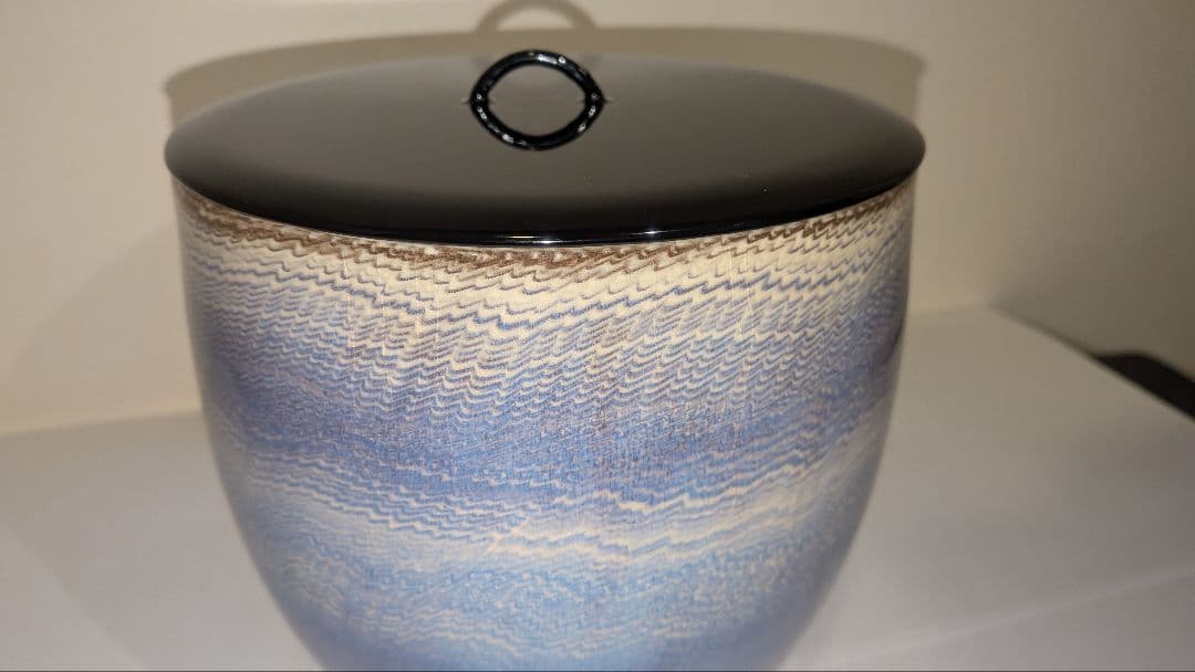 十三代『横石臥牛』刷毛目湖文水指　茶道具　現川焼　臥牛窯　共箱　長崎