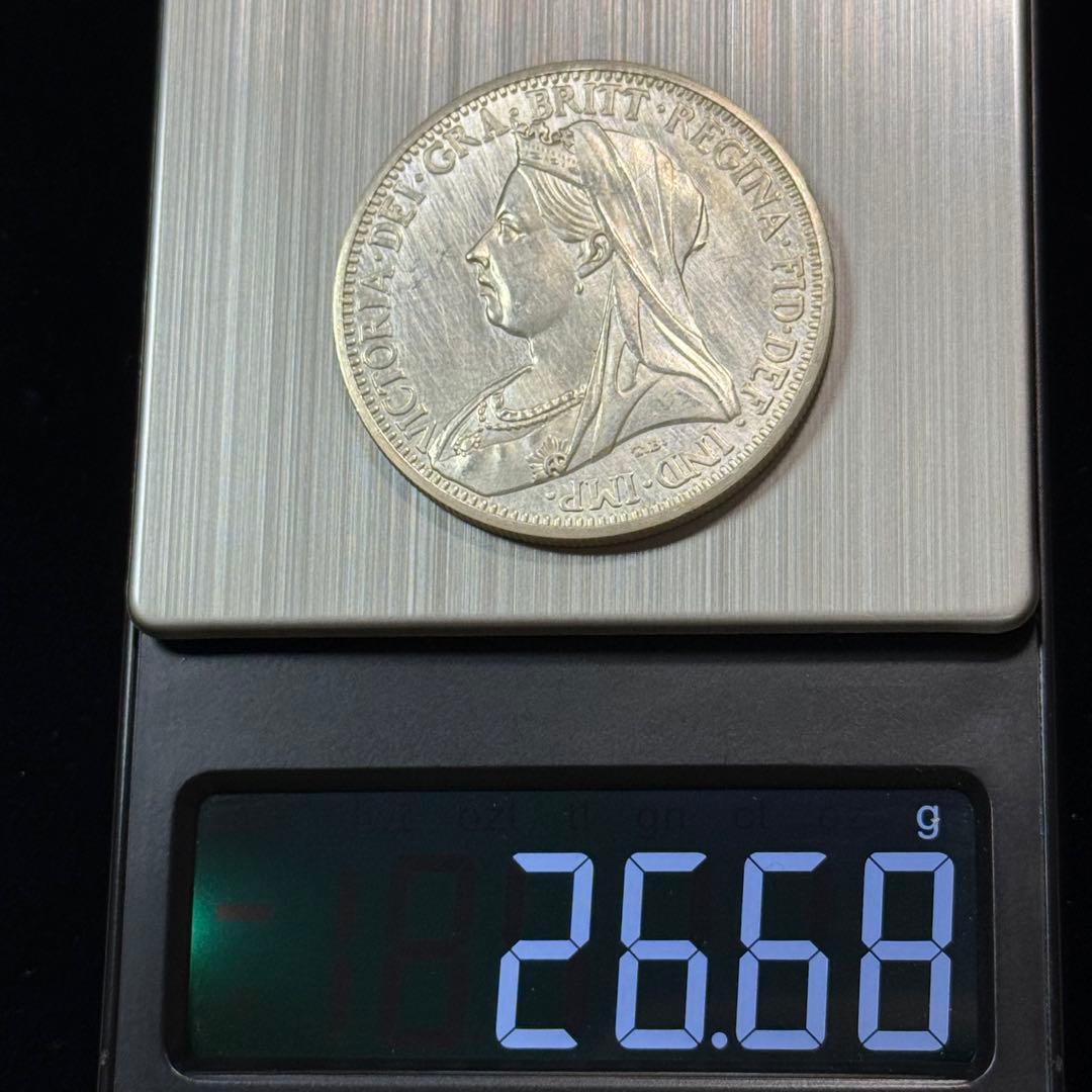 銀貨保証 イギリス ヴィクトリア女王 1887年 聖ジョージ 硬貨 古銭