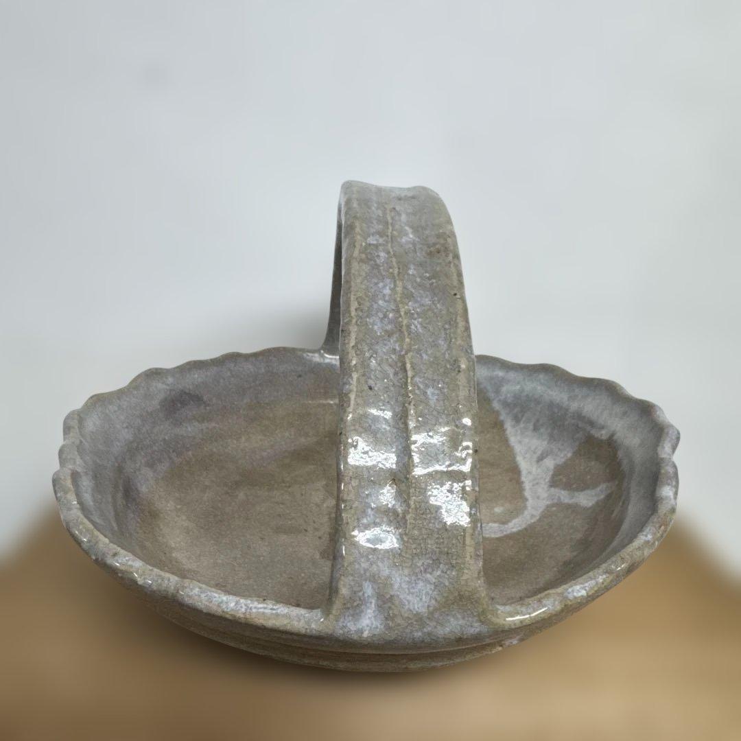 十代 坂高麗左衛門 韓峯　萩 手付菓子器 共箱