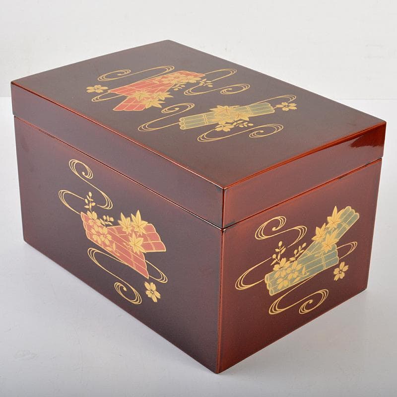 茶道具　溜塗　花筏蒔絵　茶箱　茶碗　棗など　八点　一式　V　R7073